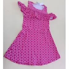 Vestido Infantil Malwee Ombro De Fora Com Babado Vermelho