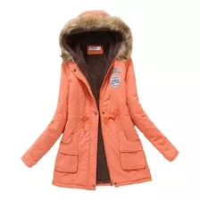 Jaqueta Feminino De Inverno Parka Tã©rmica Com Capuz Espesso