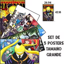 Poster Set De 5 Pzas Assesination Anime Koro Sensei Decora