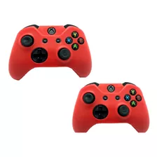 2 Fundas De Silicon Rojas Para Control Xbox One Y 4 Grips