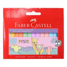 Plasticina Jumbo Pastel Faber-castell X12 Colores Color