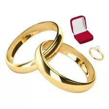 Par Alianças De Moedas Antiga 4mm Casamento + Anel