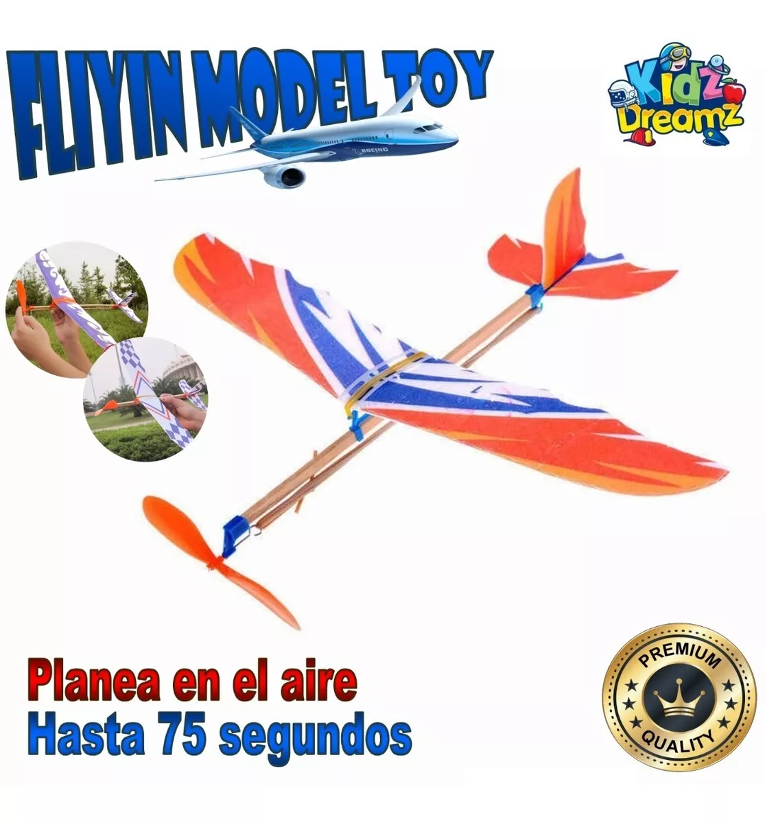 Juguete Avión De 36cm Planeador Liviano Vuela Para Niños