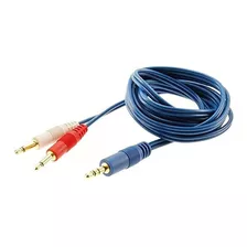 6 Ft Cablesonline 3.5 Mm Stereo Macho A Dual Cable Multicone