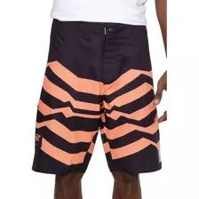 Bermuda Boardshort Onbongo Fame D393a Preto/laranja