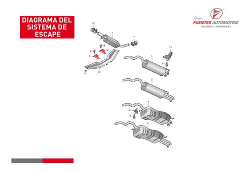 Jgo 2 Soportes Escape Para Vw Tiguan L4 2.0 Turbo 2018-2019 Foto 4