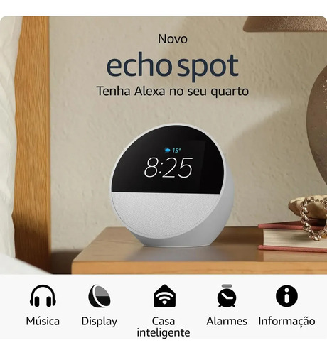Amazon Echo Spot Bocina Inteligente 2024 Color Blanco