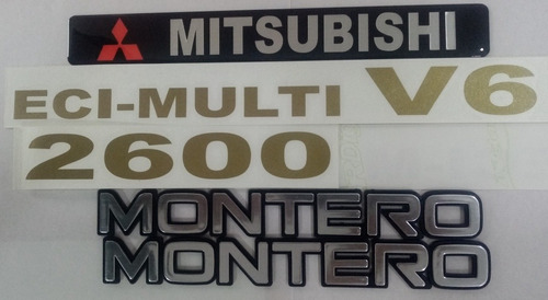 Emblemas Para Mitsubishi Montero 2600 Laterales Y Plaquero  Foto 5