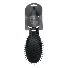 Cepillo De Cabello Pelo Oval Neumatico Grande Negro