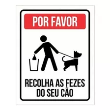 Placa Por Favor Recolha As Fezes Do Seu Cão Coco Cachorro