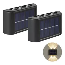 Luzes De Parede Lâmpada Solar 2 Peças Para Jardim/exterior