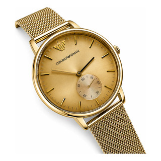 Relógio Unissex Dourado Em Aço Inoxidável Quartzo Clássico X