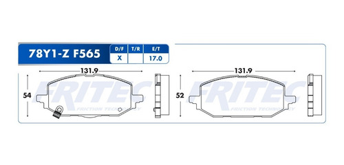 Balatas Delanteras Ceramicas Fritec Chevrolet Onix 20-22 Foto 3