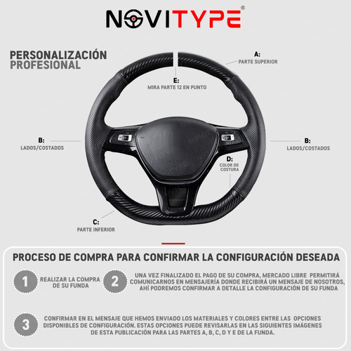 Funda Volante Novi Chevrolet Trax Cruze 2010-2020 Cuero Piel Foto 5