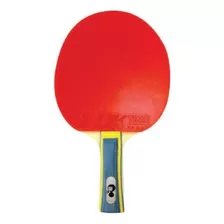 Paleta De Ping Pong Premium Clásica 3 Estrellas Color Negro-rojo