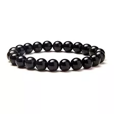 Pulseira Esferas 8mm De Turmalina Negra Pedra De Proteção 