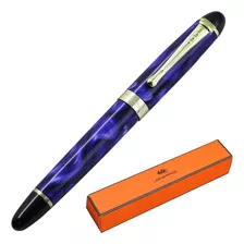 X450 Pluma Estilográfica Set De Lujo Mármol Azul Plum...