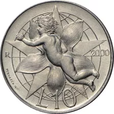 Moneda 10 Liras Amor Love San Marino Año 2000 Unc Hermosa