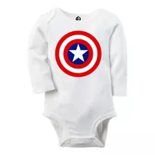Body Bebé Manga Larga - Capitán América