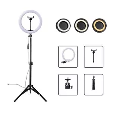 Ring Light Led Usb 10 Polegadas Com Tripé 2 Metros Ley-39 Cor Da Estrutura Branco Cor Da Luz Branco-quente 110v/220v