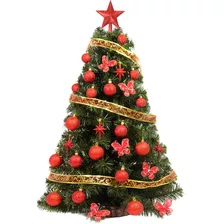 Arbol De Navidad Xl 1,00 Mts + Kit 30 Pzas Rojo - Sheshu