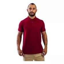 Camisa Polo De Algodão Ótima Qualidade Bordô-pronta Entrega