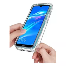 Estuche Transparente Compatible Con Huawei Y7 2019 Flexible