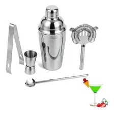 Kit De Cocteleria De Acero Inoxidable 5pzs Bartender 550ml