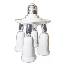 Adaptador Cuádruple E27 A 4 E27 P/ 4 Lámparas Led Tbcin