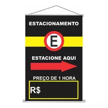 Banner Para Sinalização De Estacionamento 60cm X 90cm