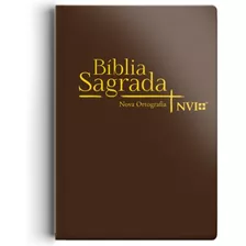 Bíblia Sagrada Slim | Nvi | Letra Maior | Capa Luxo Marrom