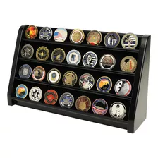 Decowoodo Challenge Coin Display Case, 4 Filas De Monedas Mi