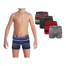 Kit 10 Cuecas Boxer Infantil Juvenil Microfibra