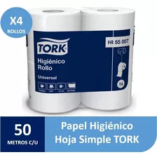 Papel Higiénico Tork 50 M. Simple Hoja Universal X 4 Rollos