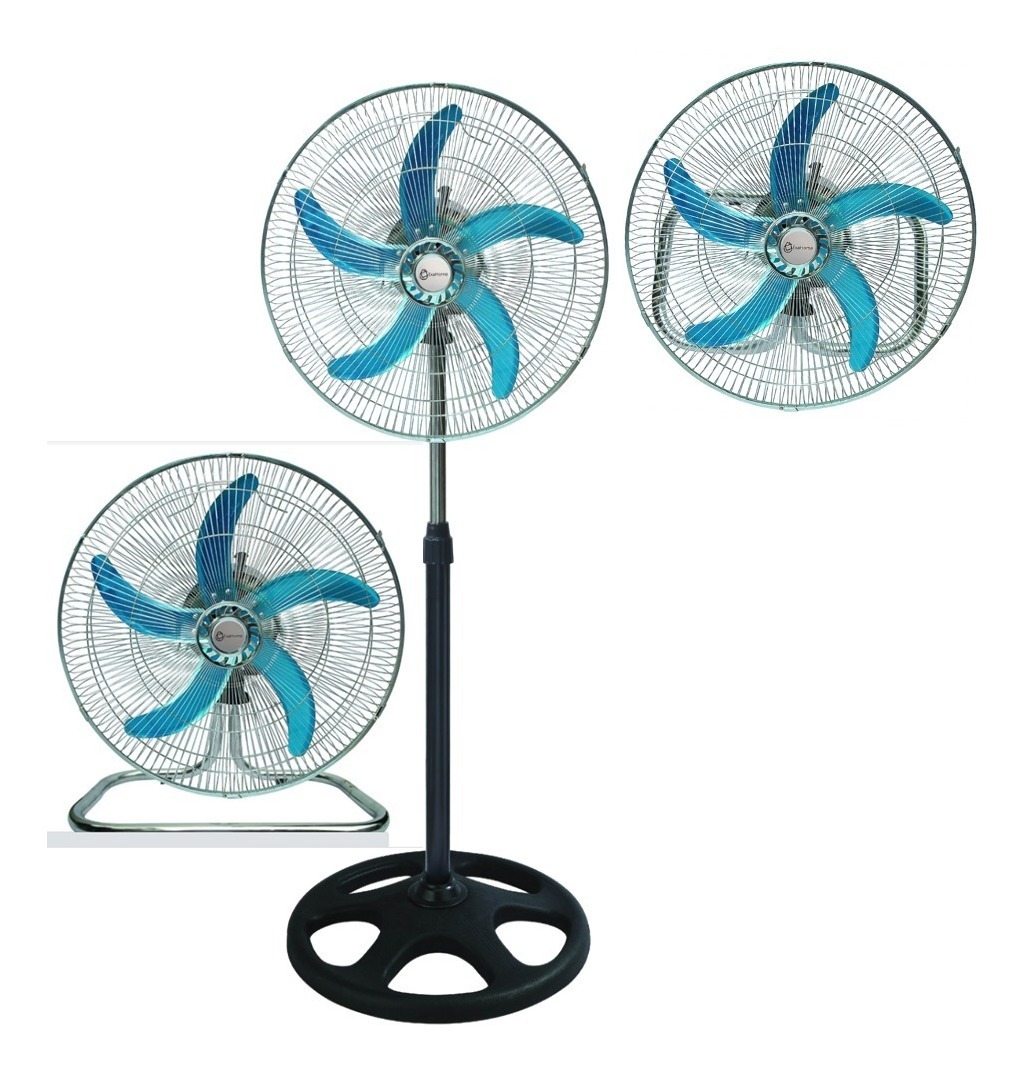 Ventilador Pie Turbo Y Pared 3 En 1 Garantia Paleta Metalica