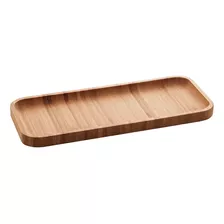 Petisqueira Bandeja Retangular De Bambu 28x11cm Prato Salgad