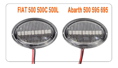 2 Luces Led, Indicador De Giro Fiat 500 500c 500l Abarth Foto 3