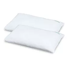 2 Almohadas Nativas Hoteleras Efecto Pluma 80x40 Color Blanco