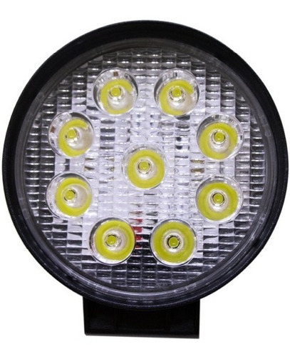 Faro Led Redondo 9 Leds 4.5 Pulgadas Base Negra No.18608 Foto 2