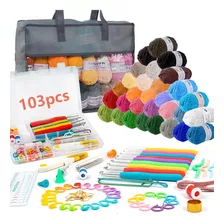 Kit De Agujas De Ganchillo Y Accesorios Para Tejer 103pcs