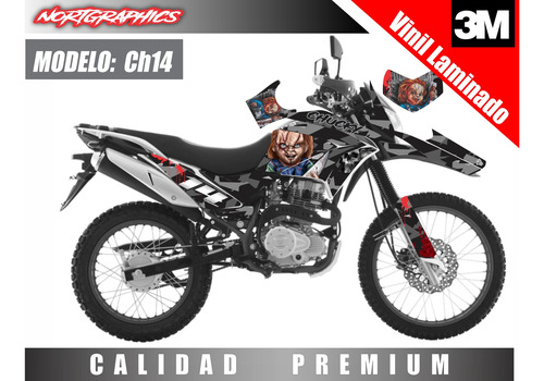 Wrap Stickers Pack Calcomanas Crossmax 250 Pro Vinil Vento Foto 8