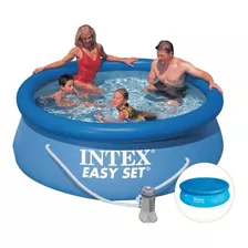 Piscina Inflável Easy Set 2.419 Litros + Filtro + Capa Inte