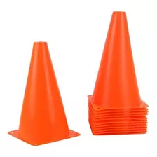 Conos De Tráfico De Plástico  , 12 unidades), Color Naranja
