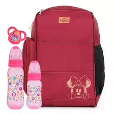 Kit Bolsa Mochila Maternidade Paternidade - Minnie Disney