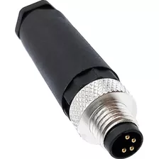 Conector Para Sensor M8 4 Pinos Macho Reto Com Nota