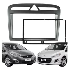 Moldura Multimídia 2 Din Peugeot 308 2012 13 14 15 2016