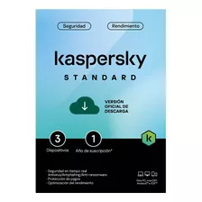 Kaspersky Standard 3 Dispositivos 1 Año (antivirus)