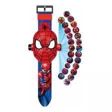 Reloj Para Niño Spiderman Hombre Araña Con Luz De Proyección