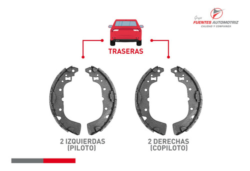 Kit Zapatas Traseras Tambor Mitsubishi Mirage 1.2 2015 2016 Foto 2