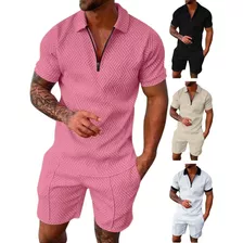 Conjuntos Short Hombre, Airdea Polo Estampado Traje